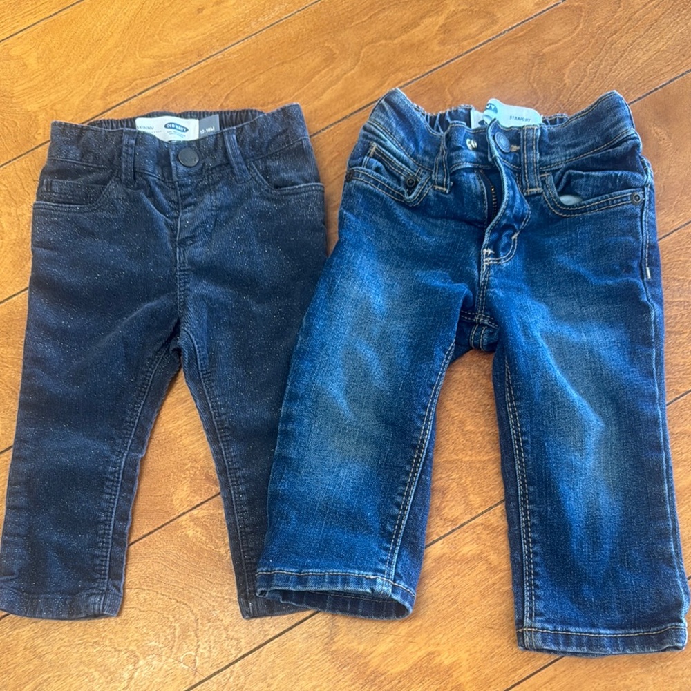 Old Navy Kids Denim and Black Jeans Set